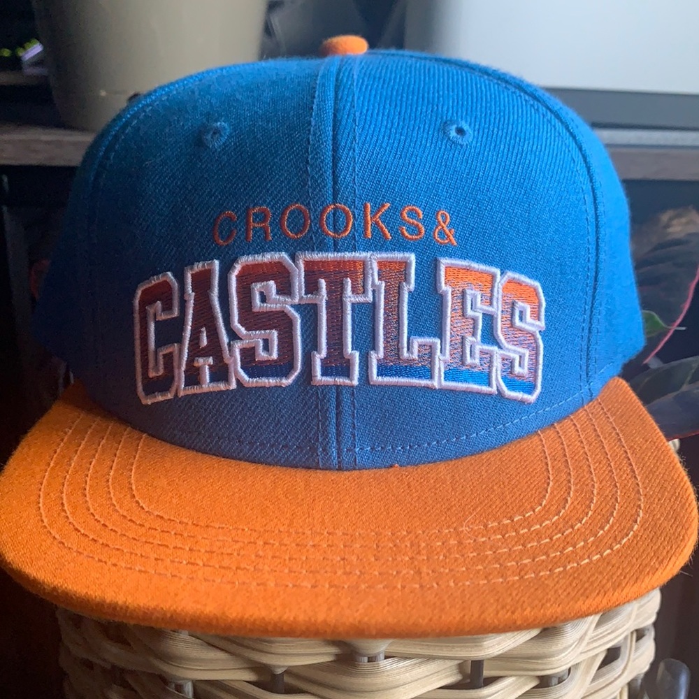 Men’s Blue and Orange Crooks & Castle SnapBack